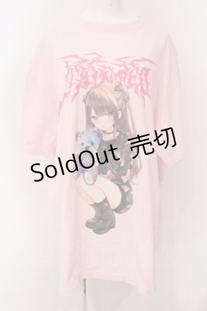 画像: TRAVAS TOKYO / ゆいみす×TRAVAS TOKYO コラボビッグTシャツ F ピンク O-25-03-22-009-PU-TO-IG-OS