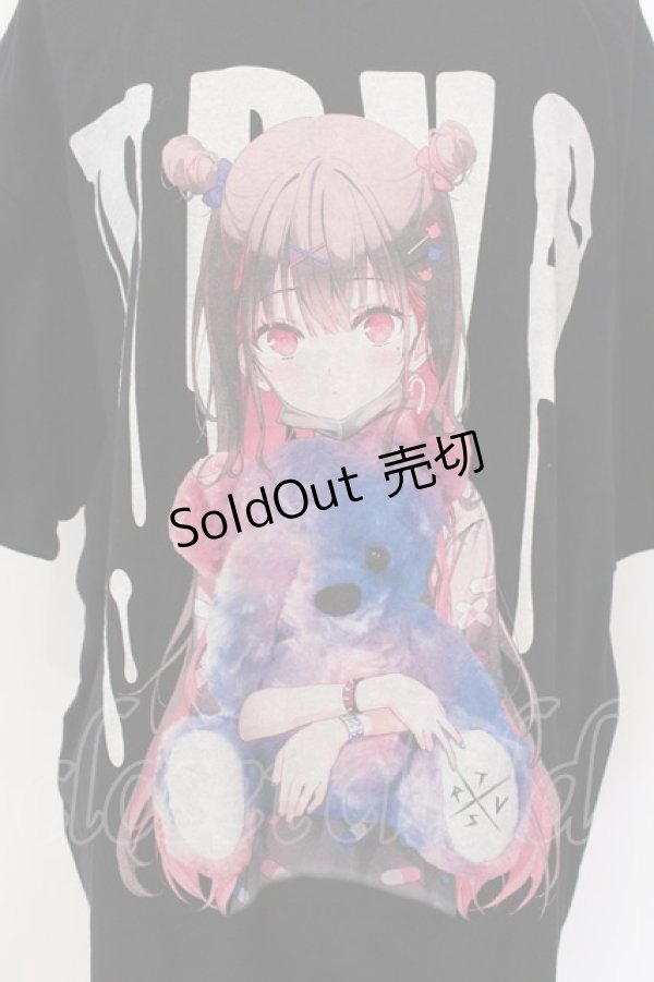 画像2: TRAVAS TOKYO / × らんぐ コラボプリントTシャツ F ブラック O-25-03-22-011-PU-TS-IG-OS (2)