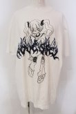 画像1: NOVESSEL / 少女イラストプリント半袖Tシャツ  ホワイト O-25-03-22-012-PU-TS-IG-OS (1)