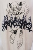 画像2: NOVESSEL / 少女イラストプリント半袖Tシャツ  ホワイト O-25-03-22-012-PU-TS-IG-OS (2)
