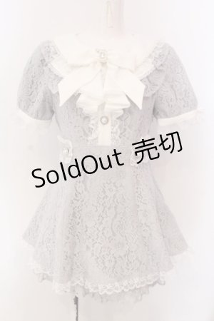 画像: NOEMIE / 総レースラッフルフリルセットアップ  ブルー O-25-03-22-002-LO-OP-OW-OS