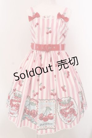 画像: Angelic Pretty / Cherry Stampジャンパースカート  ピンク O-25-03-24-021-AP-OP-OW-OS