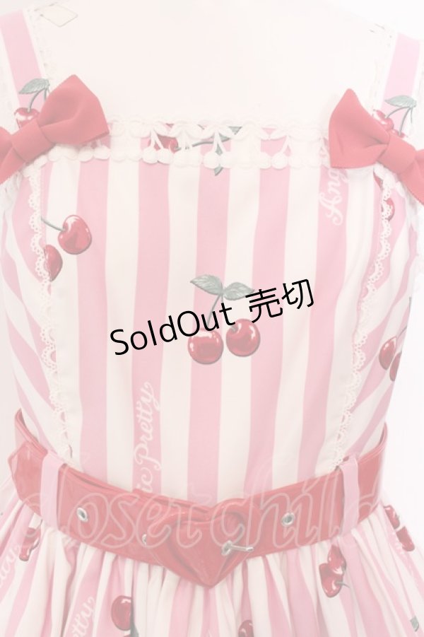 画像2: Angelic Pretty / Cherry Stampジャンパースカート  ピンク O-25-03-24-021-AP-OP-OW-OS (2)