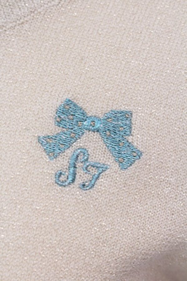 画像2: Shirley Temple / リボン刺繍ラメカーディガン M アイボリー O-25-03-24-029-ET-TO-IG-OS (2)