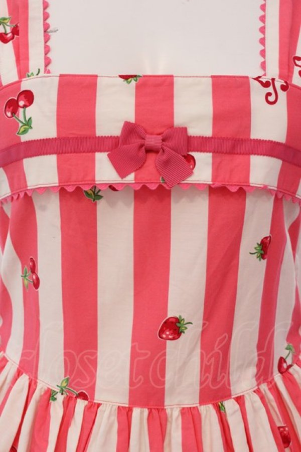 画像2: Shirley Temple / パフェボーダーpt ワンピース 160ｃｍ ピンク O-25-03-24-004-ET-OP-OW-OS (2)
