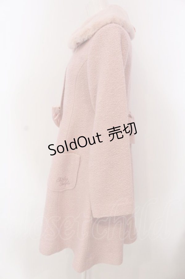 画像4: Shirley Temple / ファー襟ウールコート  ピンク O-25-03-24-037-ET-CO-IG-ZT-C021 (4)