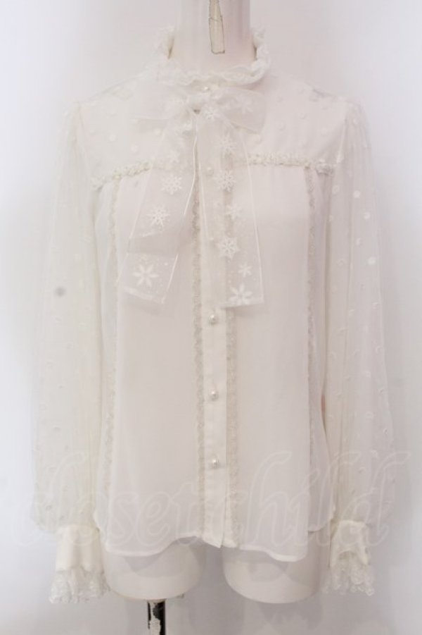 画像1: Angelic Pretty / Fancy Ornamentブラウス  シロ O-25-03-24-043-AP-BL-OW-OS (1)