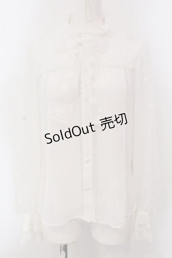 画像1: Angelic Pretty / Fancy Ornamentブラウス  シロ O-25-03-24-043-AP-BL-OW-OS (1)