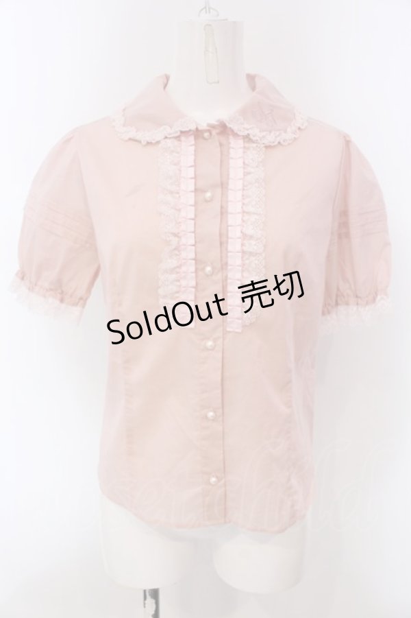 画像1: Shirley Temple / 襟刺しゅう入ブラウス M ピンク O-25-03-24-052-ET-BL-OW-OS (1)