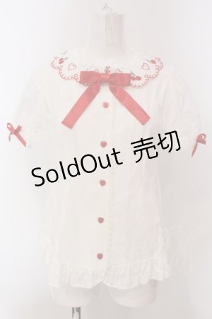 画像: Angelic Pretty / Cherry Collarブラウス  シロ×アカ O-25-03-24-059-AP-BL-OW-OS