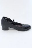 画像7: Shirley Temple / ハシゴリボンTストラップシューズ 24cm クロ 先端ラメ O-25-03-24-060-ET-SH-IG-OS (7)