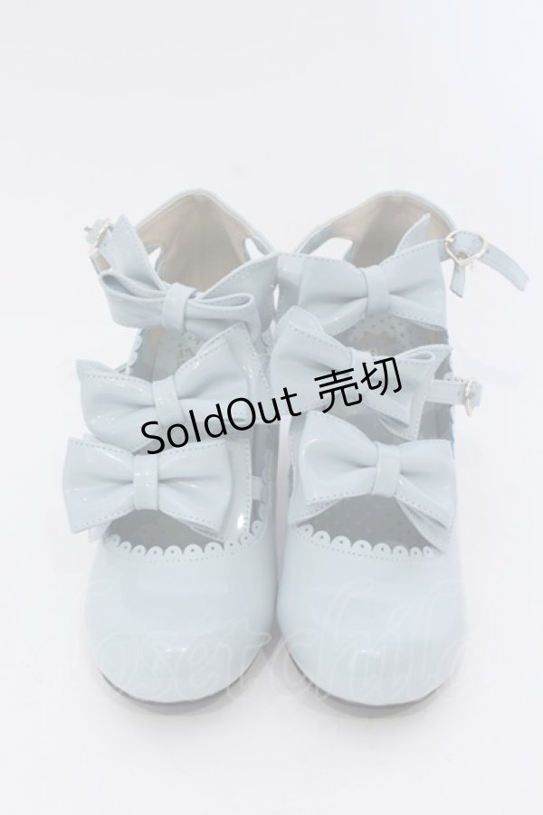 画像2: Angelic Pretty / エナメルChelseaリボンシューズ M サックス O-25-03-24-069-AP-SH-OW-OS (2)