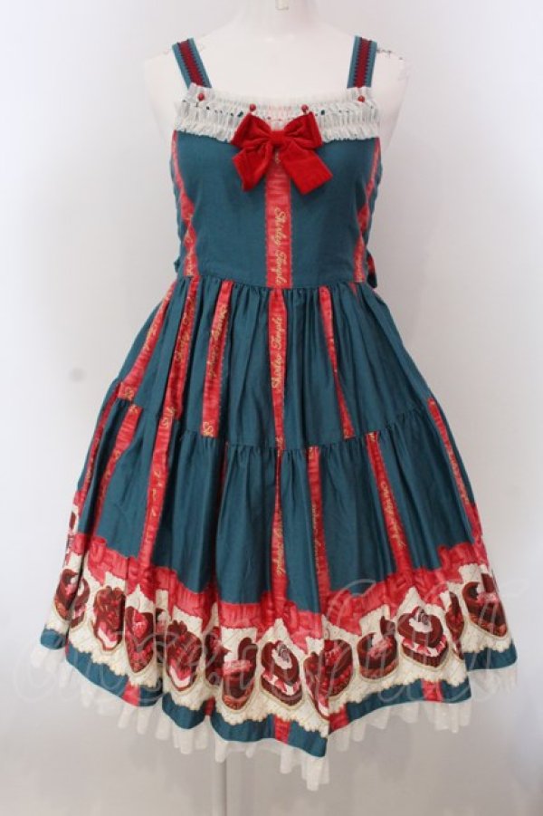 画像1: Shirley Temple / ハートプチケーキptジャンパースカート 160ｃｍ グリーン O-25-03-24-008-ET-OP-OW-OS (1)