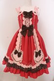 画像1: Angelic Pretty / Waffle Heartジャンパースカート（2022年）  アカ O-25-03-24-012-AP-OP-OW-OS (1)