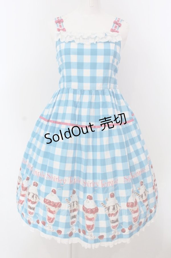 画像1: Shirley Temple / パフェptサンドレス 160ｃｍ サックス O-25-03-24-002-ET-OP-OW-OS (1)