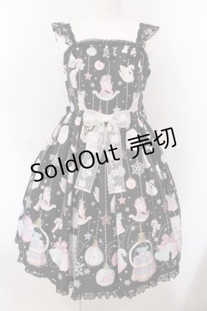 画像: Angelic Pretty / Fancy Ornamentジャンパースカート  クロ O-25-03-24-013-AP-OP-OW-OS