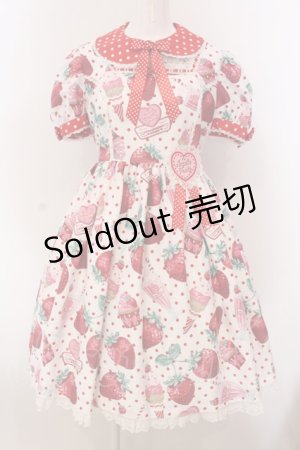 画像: Angelic Pretty / Fresh Strawberry Dinerワンピース  シロ O-25-03-24-017-AP-OP-OW-OS
