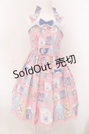 画像: Angelic Pretty / Sunny Smile Laundryジャンパースカート  ピンク O-25-03-24-018-AP-OP-OW-OS