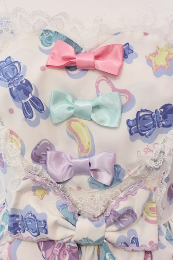画像2: Angelic Pretty / Jelly Candy Toysハートジャンパースカート  シロ O-25-03-24-019-AP-OP-OW-OS (2)