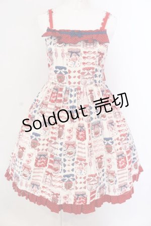 画像: Shirley Temple / キャンディポットプリントジャンパースカート 160cm オフシロ×アカ O-25-03-25-001-ET-OP-IG-OS
