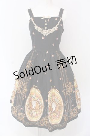 画像: Innocent World / 花の女神フローラジャストウエストジャンパースカート M クロ O-25-03-25-025-IW-OP-IG-OS