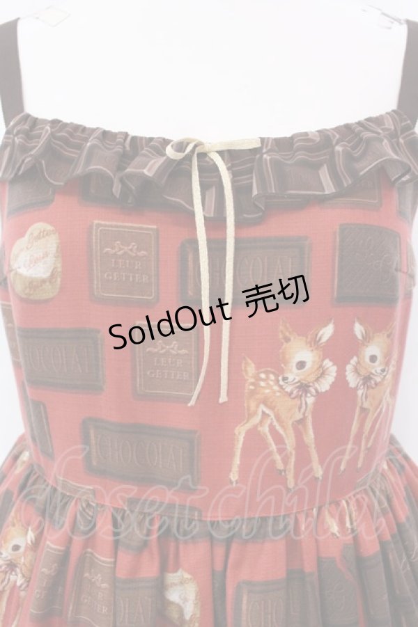 画像2: Leur Getter / Bambi Chocolate　キャミソールワンピース  アカ O-25-03-25-027-LU-OP-IG-OS (2)