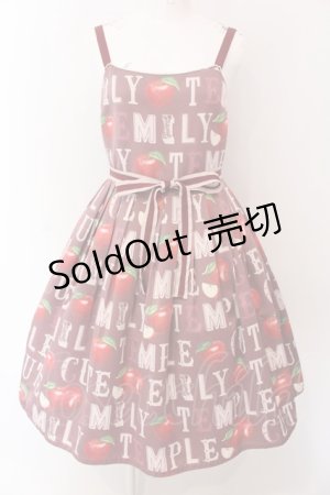 画像: Emily Temple cute / アルファベットAppleキャミソールワンピースワンピース  アカ系 O-25-03-25-029-ET-OP-IG-OS