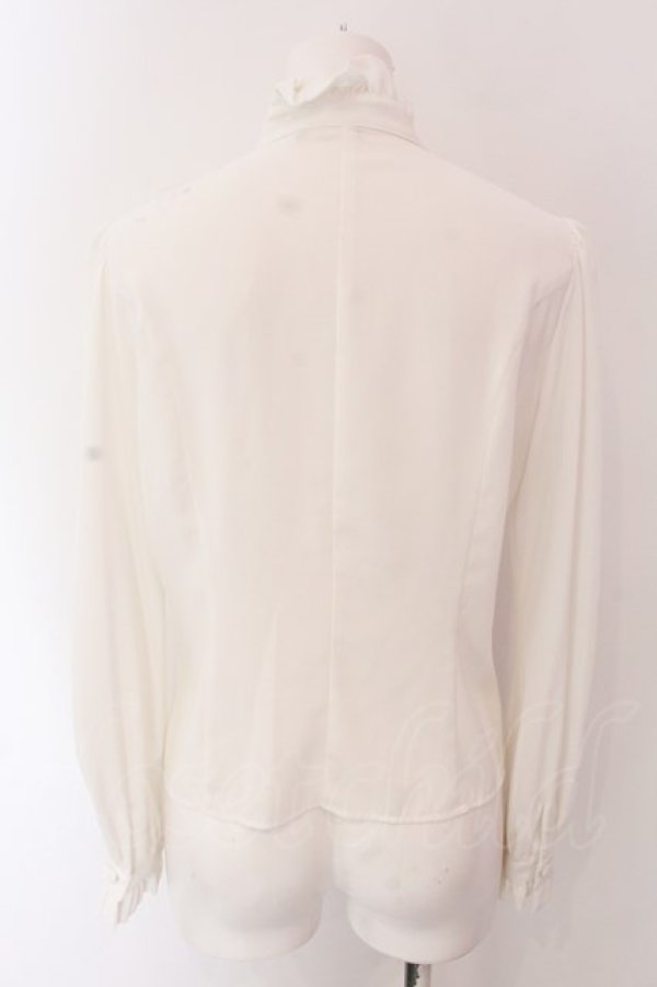 画像4: Innocent World White / スタンドカラーリボンブラウス M シロ O-25-03-25-041-IW-BL-IG-OS (4)