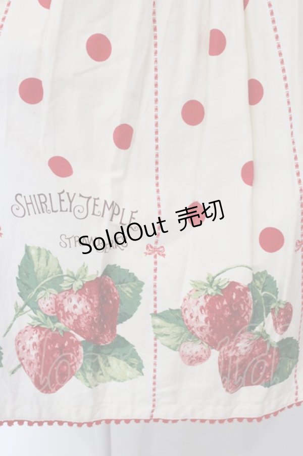 画像3: Shirley Temple / いちごジャンパースカート 160cm クリーム×シロ×アカ O-25-03-25-005-ET-OP-IG-OS (3)