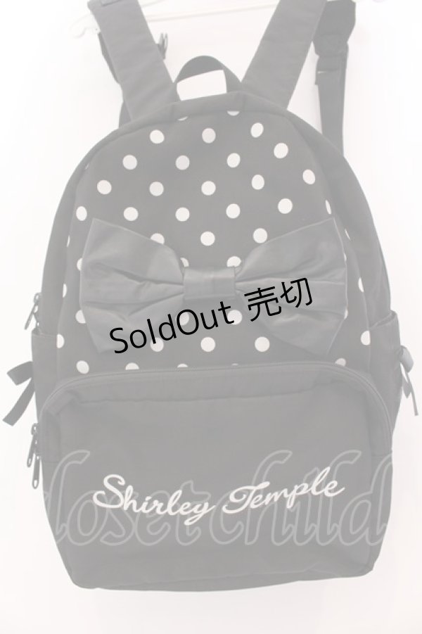 画像2: Shirley Temple / ドットリボンリュック Mサイズ クロ O-25-03-25-049-ET-BG-IG-OS (2)