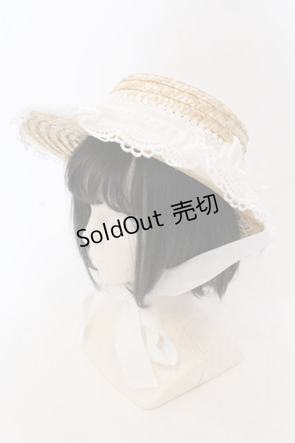 画像1: BABY,THE STARS SHINE BRIGHT / Sweet Dollボンネットハット  ナチュラル×シロ O-25-03-25-054-BA-AC-IG-OS (1)