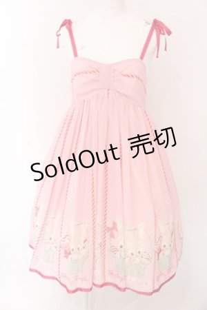 画像: Shirley Temple / Sweet Basket Bunnyジャンパースカート 160cm ピンク O-25-03-25-011-ET-OP-IG-OS