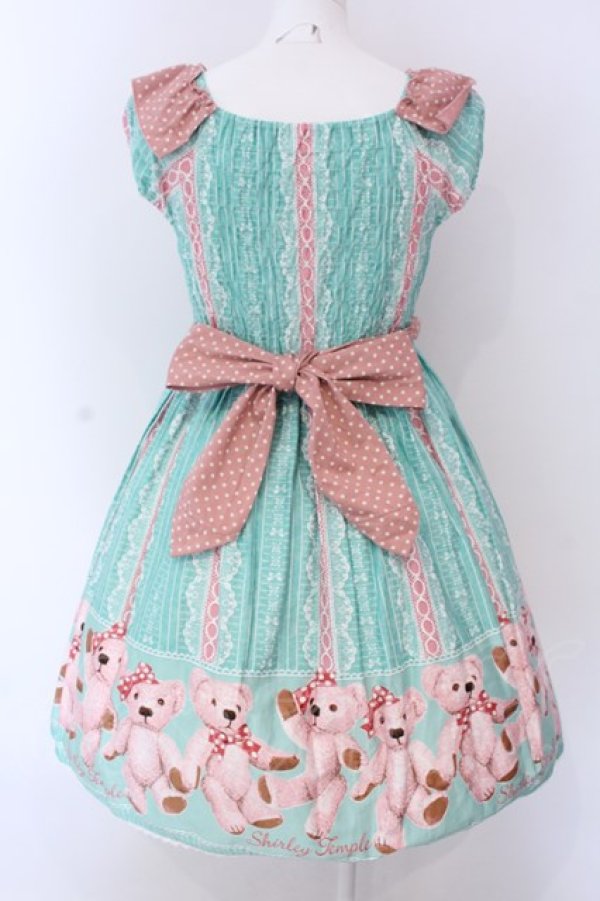 画像5: Shirley Temple / シャーリーベアプリントジャンパースカート 160cm ミント O-25-03-25-015-ET-OP-IG-OS (5)