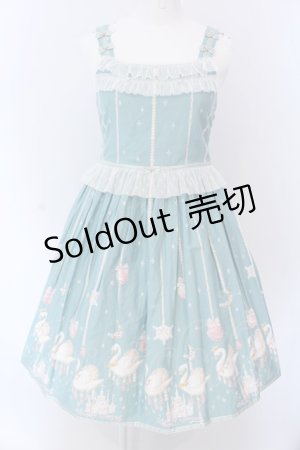 画像: Shirley Temple / オーナメントプリントジャンパースカート 160cm ミント O-25-03-25-018-ET-OP-IG-OS