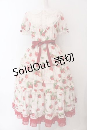 画像: Emily Temple cute / Dear Strawberry Anniversaryドレス  アイボリー×アカ O-25-03-25-019-ET-OP-IG-OS