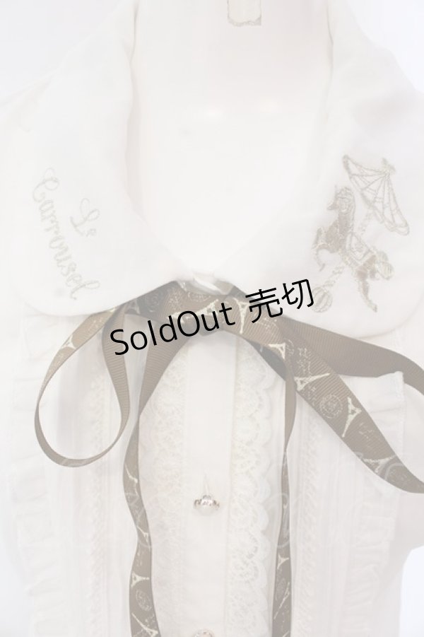 画像2: axes femme POETIQUE / メリーゴーランド刺繍ブラウス M シロ O-25-03-26-029-AX-OP-IG-OS (2)