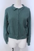 画像1: LEBECCA boutique / 2冊目に入る襟付きカーディガン  グリーン O-25-03-26-1032-EL-TO-OW-ZT110 (1)