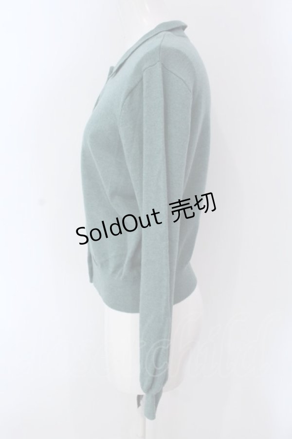 画像2: LEBECCA boutique / 2冊目に入る襟付きカーディガン  グリーン O-25-03-26-1032-EL-TO-OW-ZT110 (2)
