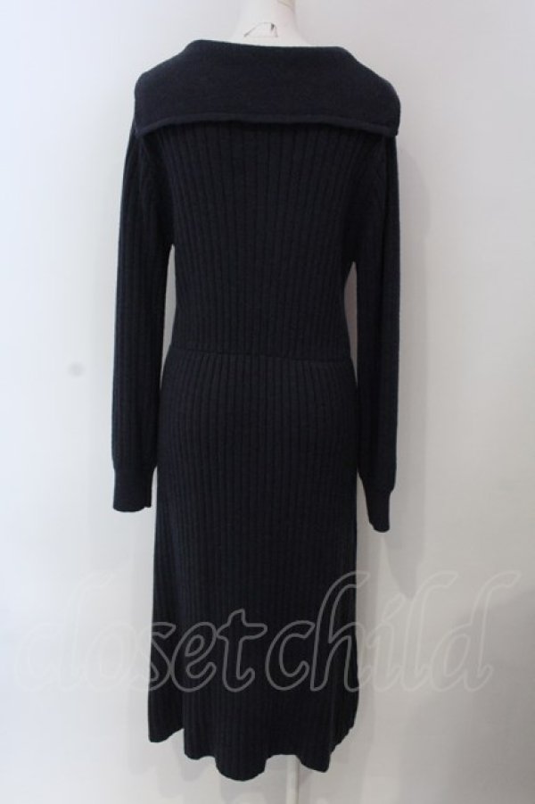 画像3: LEBECCA boutique / 遠くまで行くセーラーニットワンピース  ネイビー O-25-03-26-1035-EL-OP-IG-ZT118 (3)