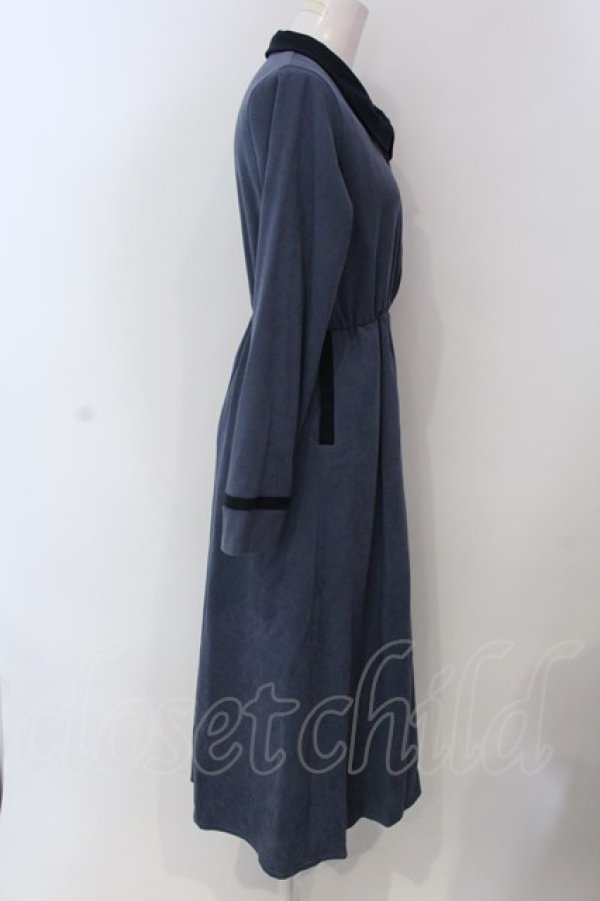 画像2: LEBECCA boutique / 率先的なワンピース（クロ）  ブルー×ネイビー O-25-03-26-1037-EL-OP-IG-ZT120 (2)