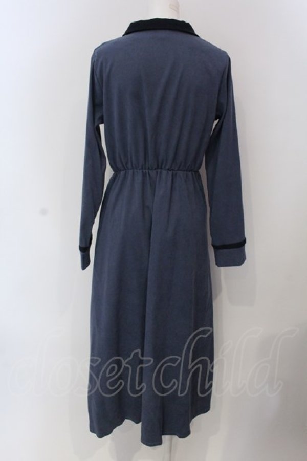 画像3: LEBECCA boutique / 率先的なワンピース（クロ）  ブルー×ネイビー O-25-03-26-1037-EL-OP-IG-ZT120 (3)
