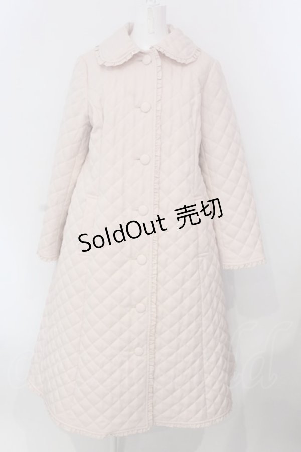 画像1: PINK HOUSE / キルティングロングコート  薄ピンク O-25-03-26-1004-LO-CO-IG-ZT-C006 (1)