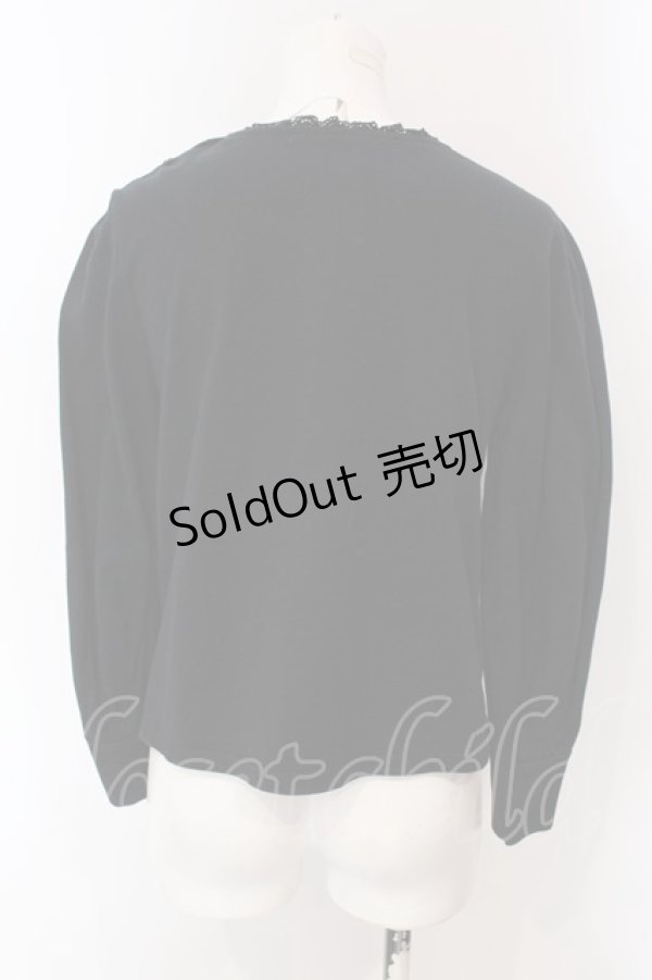 画像4: 【SALE】Franche Lippee / うさぎ刺しゅうプルオーバー M クロ O-25-03-26-1047-LO-TO-OW-ZT231 (4)