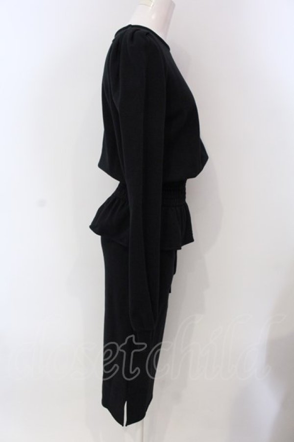 画像2: E hyphen world gallery / スウェットタイトワンピース  クロ O-25-03-26-1048-LO-OP-IG-ZT231 (2)