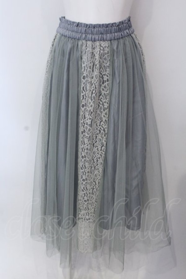 画像1: MAJESTIC LEGON / チュールレースドッキングスカート M グリーン O-25-03-26-1059-LO-SK-OW-ZT232 (1)