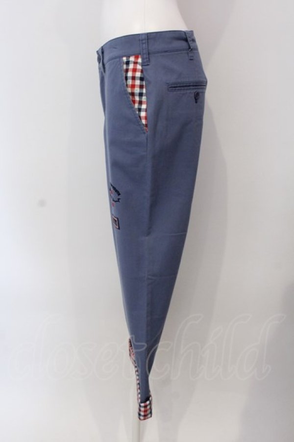 画像3: Karl Helmut / ロゴ刺繍入りチノストレッチパンツ 3(M) ブルー O-25-03-26-1065-EL-PA-SA-ZT234 (3)