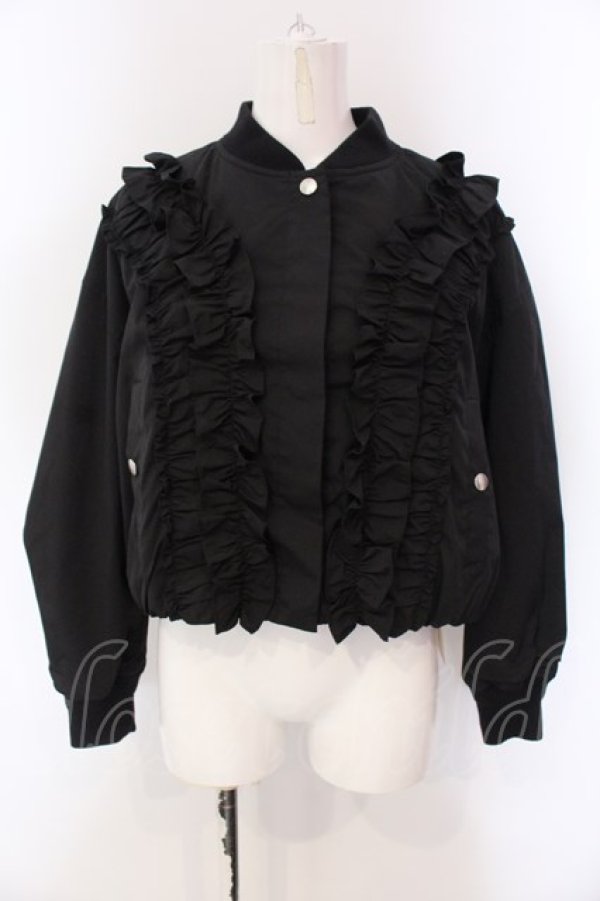 画像1: Jane Marple / Front frill padding jacket ジャケット M クロ O-25-03-26-1008-JM-JA-IG-ZT236 (1)
