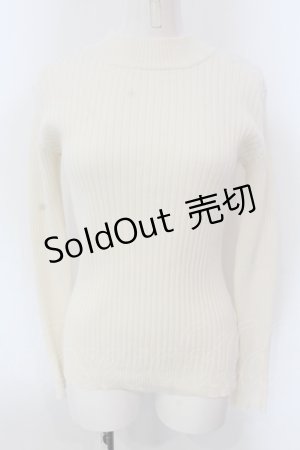 画像: F&A / バックリボンリブニットプルオーバー F オフホワイト O-25-03-26-1011-LO-TO-OW-OS