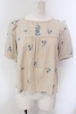 画像1: Fi.n.t / ショルダーフリル小花総刺繍ブラウス  ベージュ O-25-03-26-1015-CA-BL-IG-ZT114 (1)