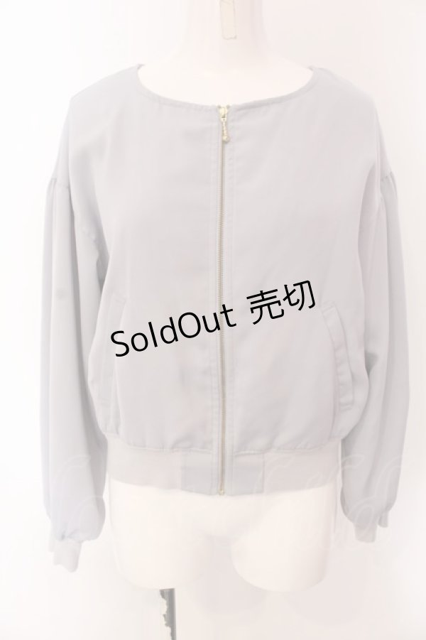 画像1: F&A / ボリュームスリーブノーカラーブルゾン  ライトグレー O-25-03-26-1027-LO-JA-IG-ZT110 (1)